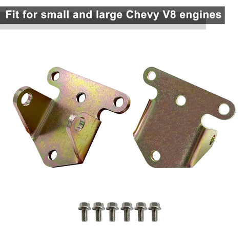 Chevy V8 Small Block Motor Mount Kit, Heavy Duty Steel Fixed Mount With Bolts, 2 Pack, Engine Mounts For SBC Engines, Durable Steel Construction