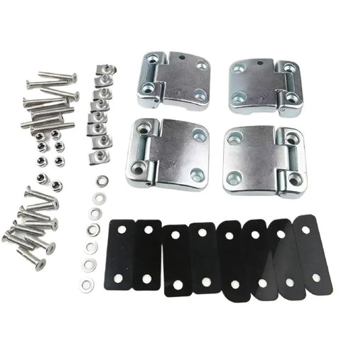 Tough As Nails Drop Right In Front Door Hinge Replacement With Full Stainless Steel Nut And Bolt Hardware Kit For Cars Trucks And Vehicles Quick Install, includes hinges and hardware.