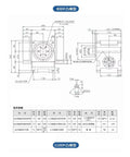 Premium Cam Indexer For Industrial Automation Flange Mount Precision Rotary Divisor 80DF technical diagram with dimensions and specifications.