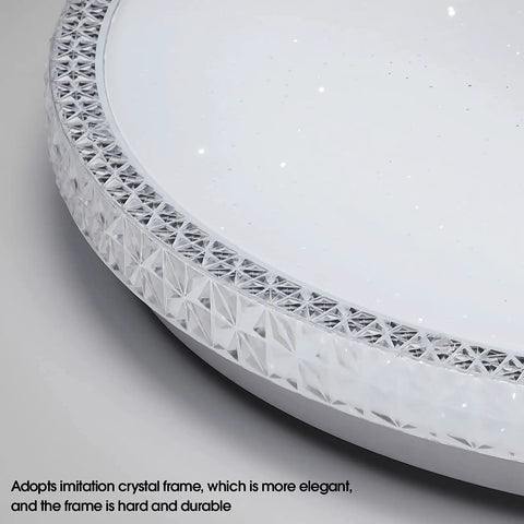 Close-up of All In One 36W LED Ceiling Light With Bluetooth Speaker Remote Control Timable RGB Color Changing Modern Flush Mount
