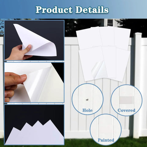 Self Adhesive Vinyl Siding Patch Kit For Quick Fixes Cover Cracks Holes And Blemishes On Exterior Siding PVC Fence Patches