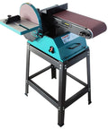 Heavy Hitter Belt Disc Sander With Stand Adjustable Angle Bench Grinder 1200W Motor, 9.8 inch disc, stable black stand, suitable for wood and metal.