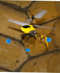 Yellow RC Helicopter with blue sponge balls from RC Helicopter Training Gear Kit With Sponge Balls For Stability And Flying Practice Beginner Friendly Accessories For Airplanes And Remote Control Aircraft Outdoor Practice Equipment For Beginners