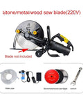 Heavy Duty Beefy Electric Circular Saw Angle Adjustable Portable Cutting Machine For Wood Metal Stone Tile Diy Pros Cuts Brick And Concrete Tile Like A Hot Knife Through Butter 6800W with adjustable handle and water cooling, blade not included.