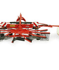 Kuhn GA 4731 GM 1:32 Scale Single Rotor Rotary Rake Die Cast Farm Implement Accessory with rotating tines, rear view.