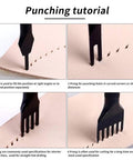 4 Piece Leather Stitching Punch Set With 1 2 4 6 Prongs, Hole Punch Tools for Crafting and DIY Stitching Tutorial Display