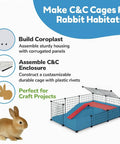 Make C&C cages for rabbit habitats using Knockout Quality Ratchet Rivets For Coroplast C And C Cage Panels.
