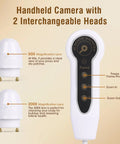 Rechargeable 5 Inch HD Scalp And Skin Analysis Camera with 50x and 200x lenses for at home spa use
