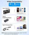 Pro Grade Thermal Imaging Camera For iOS And Android With 512x384 Resolution compatibility chart with adapters and devices.