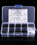 120Pcs M3 Screws And Washers Assortment Kit With Button And Flat Head Fasteners In 10.9 Grade Alloy Steel, organized box