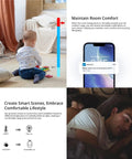Zigbee Temperature Humidity Sensor For Your Smart Home Setup With Real Time Alerts Indoor Thermometer Hygrometer Compatible With Alexa And Google Home High Accuracy 0.2 C Temperature And Two Percent RH Humidity Requires Zigbee Hub near baby room and phone alert