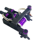 Shader Tattoo Machine Coil Kit 1.25 Inch 24 AWG 10 Wrap Copper Wire Non Bobbin 47uF 50V With 1018 Low Carbon Steel Frame US 8-32 Thread Built For Smooth Shading Durability And All Day Sessions tattoo coil machine, angled view