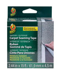 Self Adhesive Fiberglass Carpet Seaming Tape 2.44 in for DIY carpet repair, packaging front view, 15 ft roll.