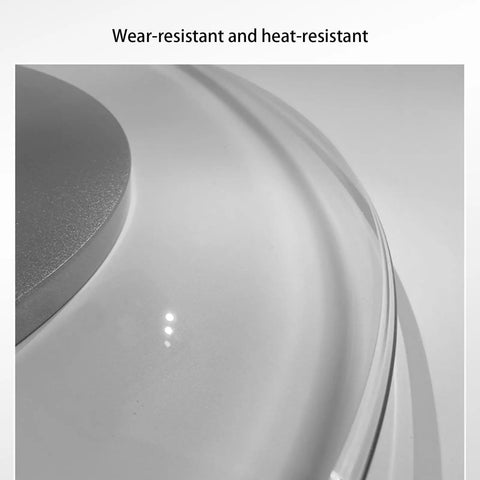Close-up of Heavy Duty Tempered Glass Lazy Susan Turntable for Dining Table with 360 Degree Rotation, aluminum base detail