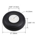 2 Inch PU Sponge Tire With Plastic Hub For RC Car And RC Airplane Set 2 Pack Lightweight Five Grams Each 50mm Diameter Hub