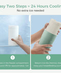 Keep It Frosty Cooling Gel Tube Insert For 12 Oz Breast Milk Cooler instructions for easy use and effective cooling results.