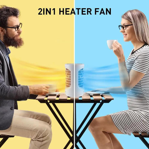 Compact Ceramic Space Heater 600W With LED Light And 4 In 1 Function Desk Heater For Home Office Indoor Use with rotating head