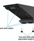 Leveling Tool For Extension Ladders And Ladder Leveler with anti-skid rubber and adjustable feet, black finish.