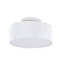 Cool Modern Stripe Fabric Pendant Light Shade 15 Inch Drum Ceiling Fixture Flush Mount With Chrome Matte Finish Three Bulbs Included