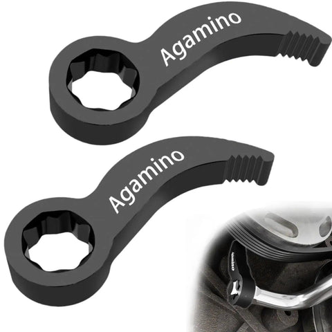 Beefy Heavy Duty Pry Bar Wrench Adaptor Head For Half Inch Ratchet, Crowbar Attachment With Adjustable Angles shown in use