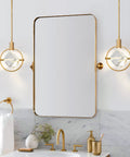 Modern Crystal Pendant Light In Gold Brushed Brass Finish With Mini LED Fixture And K9 Crystal Cube Pendant Ceiling