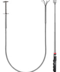 Two Pack Pickup Tool Set With 25 Lb Telescoping Magnet Grabber Pocket Clip And 24 Inch Flexible Claw Reacher For Multipurpose Picking Up Anti Rust Zinc Coating.