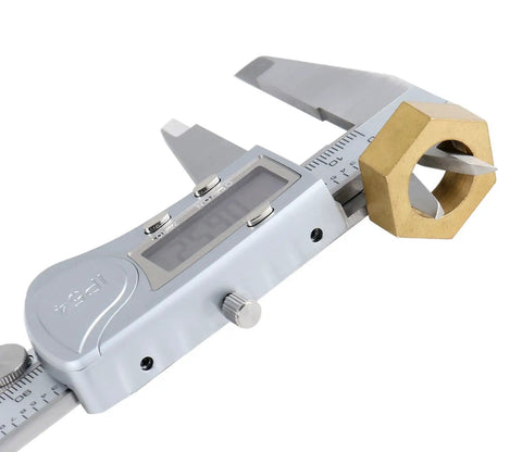 Digital Caliper With 0 to 8 Inch And 0 to 200 mm Range, 0.0005 Inch And 0.01 mm Resolution, Four Way Measurement Inside Outside Depth And Step, Large LCD, IP54 Water Resistant, Heavy Duty Metal Caliper For Precise Metalworking