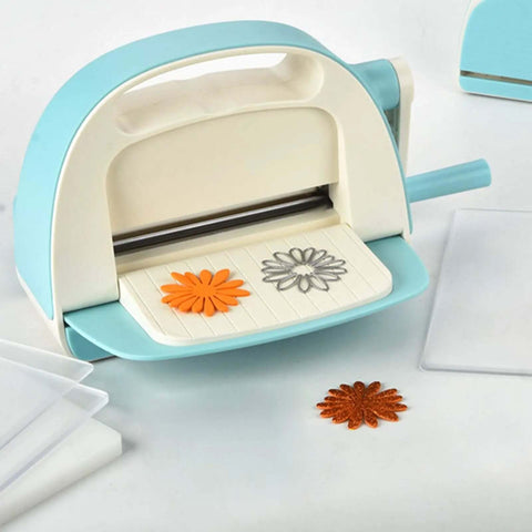 Die cutting machine with sample flower die from Five Set Metal Cutting Dies And Stencil Kit With Thirty Two Pcs Templates