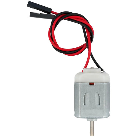 Mini 130 Size DC Motors Kit Ten Pack For DIY Kids Projects 1.5V 3V 5V 6V With Pre Welded Dupont Female Wires, single motor view
