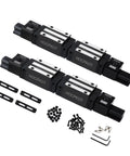 Premium 350mm Linear Guide Kit With Four Carriage Blocks and Four End Stops for DIY CNC Routers, Steel Alloy Construction
