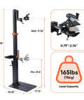 Electric Bike Repair Stand With 360 Degree Rotating Clamp Adjustable Height From 30 To 77 Inches 165 Lbs Capacity