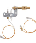 Pilot assembly with brass valve, mounting bracket, and two copper tubing lines for Mr Heater MH9B/MH9BX/MH18B