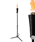 Outdoor Propane Tiki Torch 71 Inch Tall Long Burning Flame Portable Yard And Patio Lighting For Pathways Poolside Garden And Deck Ambiance