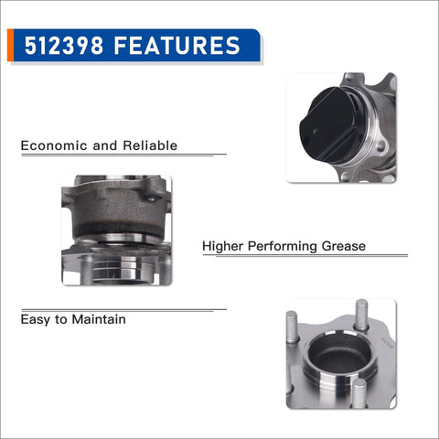 Rear Wheel Hub Bearing Assembly Fits Nissan Rogue 2008 to 2013 And Rogue Select 2014 to 2015 With 5 Lugs, detail view