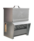 Heavy Duty Galvanized Trough Chicken Feeder Gravity Fed 10 Lbs Capacity With Removable Rain Hood for outdoor poultry setup.