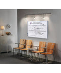 InView Custom Whiteboard 47 And A Half By 35 Inches Dry Erase Board With Half Inch Graphite Frame in classroom setting.