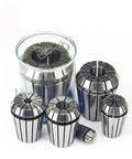 Top Pick Spring Collet Chuck Set For Engraving Milling CNC Lathe Tool Spindle Drill Fix Sure Grip High Quality Steel Precision Holds 0.008mm Accuracy Fits ER11 ER16 ER20 ER25 ER32 ER40 Sizes in a clear container.