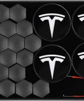 Tesla Model 3 Y S X Wheel Hub Caps Center Covers Matte Silver 4 Pack Dope Upgrade for Durable Rustproof Dustproof Scratchproof Protection
