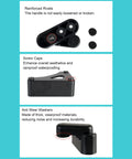 Hella Secure Rv Table Board Buckle Kit Featuring 180 Degree Rotating Lock Clips And Heavy Duty Triangle Brackets In Black showing components like screw caps and rivets.