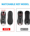 Image showing key fob models that fit the Porsche Key Fob Cover Kit 3 Piece Painted Key Shell Set For Cayenne Panamera Macan 911.