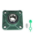 1 Inch Bore Flange Mounted Bearing Unit With 4 Bolt Base And Flanged Spherical Outer Race For Precise 1 Inch Shaft Fit, top view