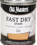 Top Shelf Pecan Alkyd Wood Stain Fast Dry Quick Set One Coat High Octane Smooth Glide oil-based stain can for wood finishing.