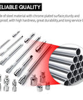 Ultimate 16-Inch Chrome Socket Extension Kit With 4 Adapters And 3 Universal Joints For 1/4 3/8 And 1/2 Inch Drive Auto Garage Repair Projects That Hit The Spot chrome steel extensions and adapters