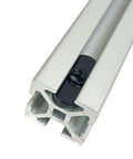 Centered Slide In Economy T Nut For One Quarter Inch Twenty Thread Aluminum Extrusion 10 Series 1010 Profiles Compatible With CNC Machines Laser Cutters Robotics And Industrial Frame Builds in T-slot of aluminum extrusion.
