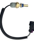 FainWan radiator coolant temperature sensor pigtail with brass sensor stem and blue O-ring, black coiled wiring