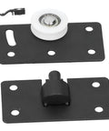 Sliding Door Wheel With Gasket For Wardrobe Cabinet Closet Furniture Grooved Track Wheel Concave Wheel Sliding Pulley Durable CRS Material Silent Rolling High Bearing Capacity Long Service Life, front view