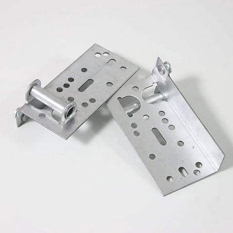 Two Pack Garage Door Bottom Lifting Brackets With 7/16 Inch Stem For Residential Use, 13 Gauge Galvanized Steel Set