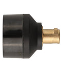 TIG Welding Torch Cable Adapter 10-25 To 35-50 Connector For WP-17V WP-26V Brass showing side view of brass and plastic build