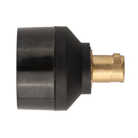 TIG Welding Torch Cable Adapter 10-25 To 35-50 Connector For WP-17V WP-26V Brass showing side view of brass and plastic build