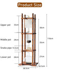 Smooth Chill Vibes All Day Retro Wood And Glass Ice Drip Coffee Maker With 105 Oz Capacity Adjustable Valve dimensions and parts labeled.